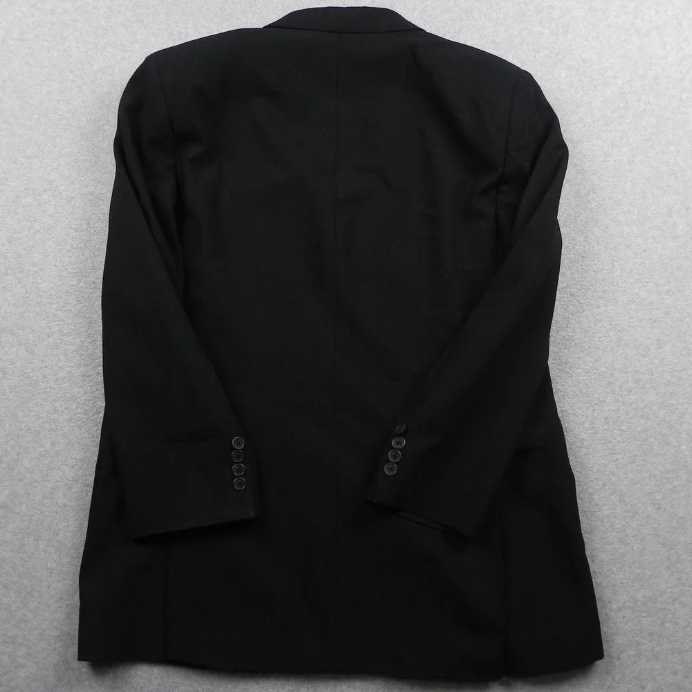 Ralph Ralph Lauren Blazer Mens 42R 3-Button Wool Suit Jacket Coat Formal Black